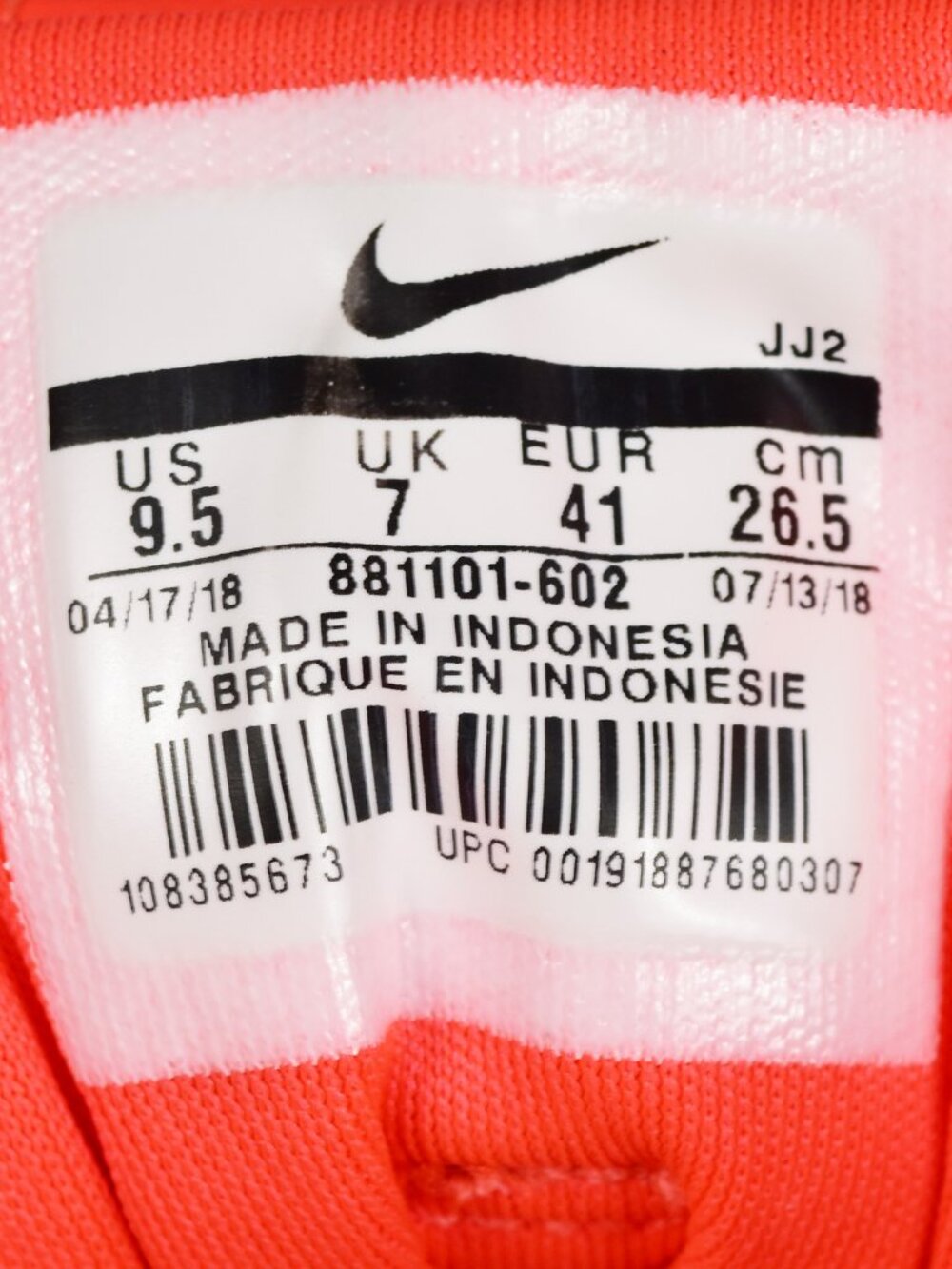 Nike WMNS Air Max 1 SE Overbranding Bright Crimson Red Women Size 9.5 881101-602 - Picture 8 of 9